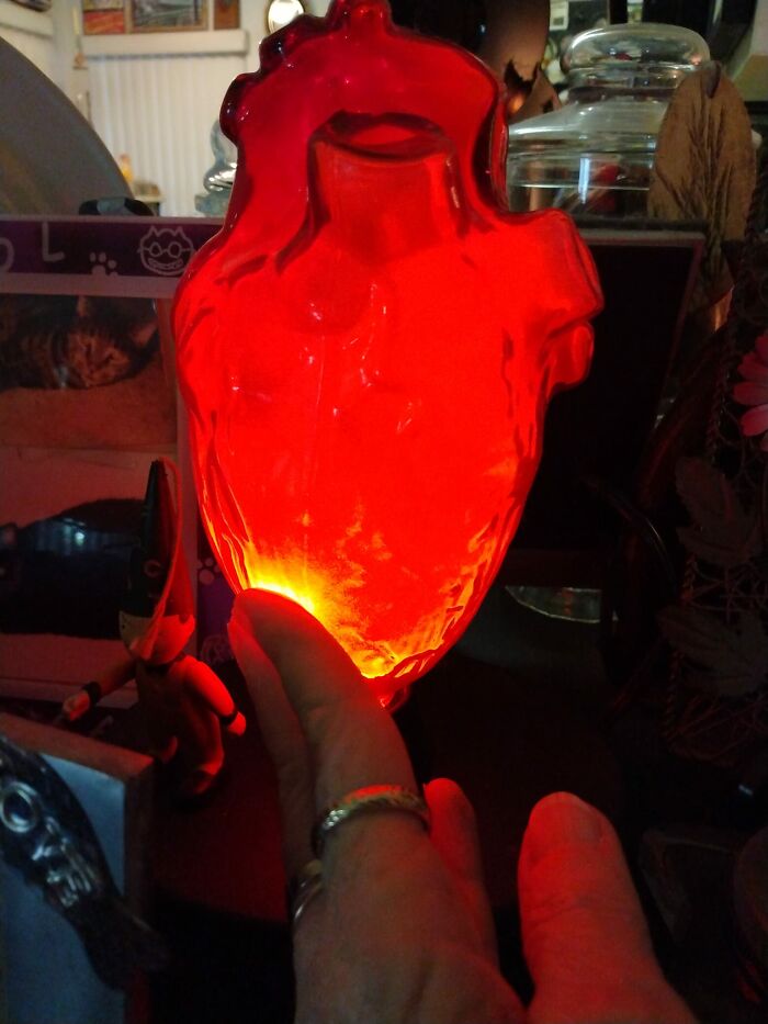 Crazy Electrified Glass Heart. $3 At A Thrift Store In Montana. Yes I Bought It