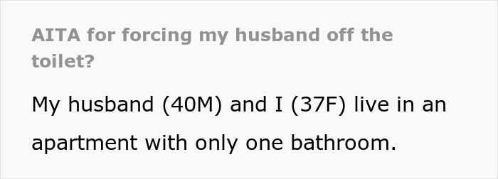 Guy Calls Wife A Jerk For Trying To Control His Bathroom Time, The Internet Says That He's The One Who Needs A Reality Check