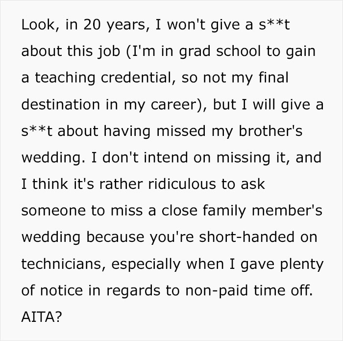"Tell Me You Are American Without Telling": Woman Stands Up For Her Priorities And Quits Job To Attend Brother's Wedding After Getting Support Online