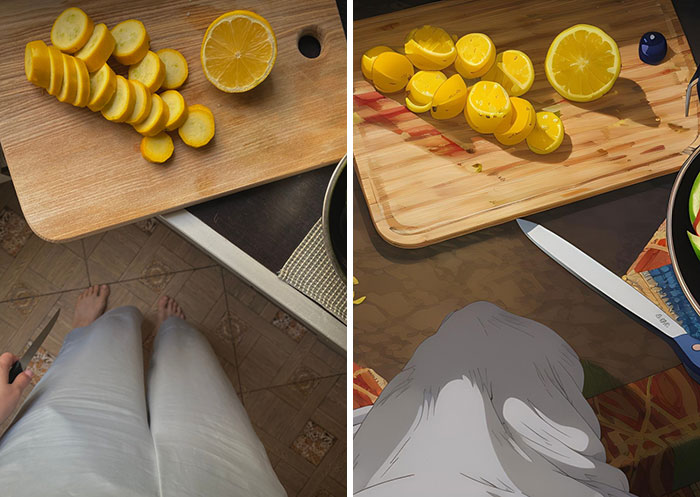 Zucchini With Lemon On A Hot Summer Day