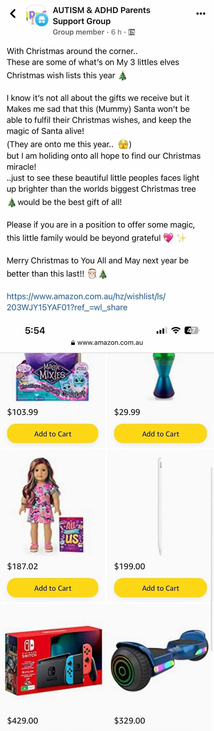 Gross. On An Autism And Adhd Support Page