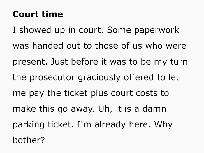 "We Don't Have To Tell You": Guy Goes To Court To Prove Every Parking Ticket His City Wrote Is Wrong