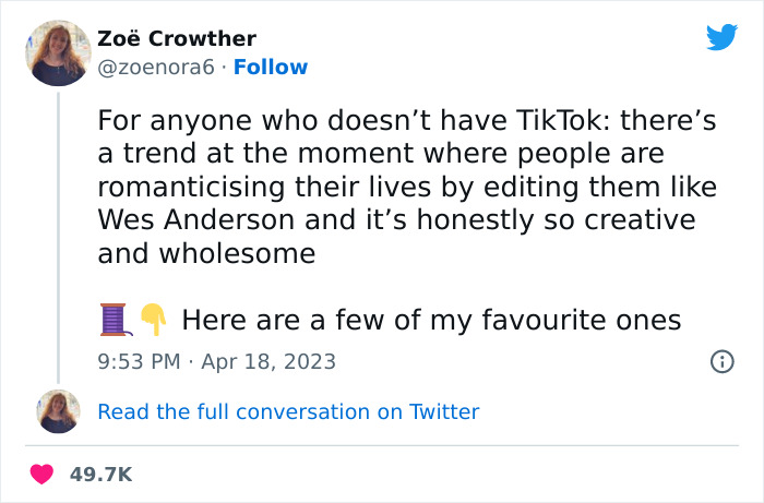 Peeps Are Sharing Moments Of Their Lives The Way Wes Anderson Would Shoot A Movie And It's Taking Off