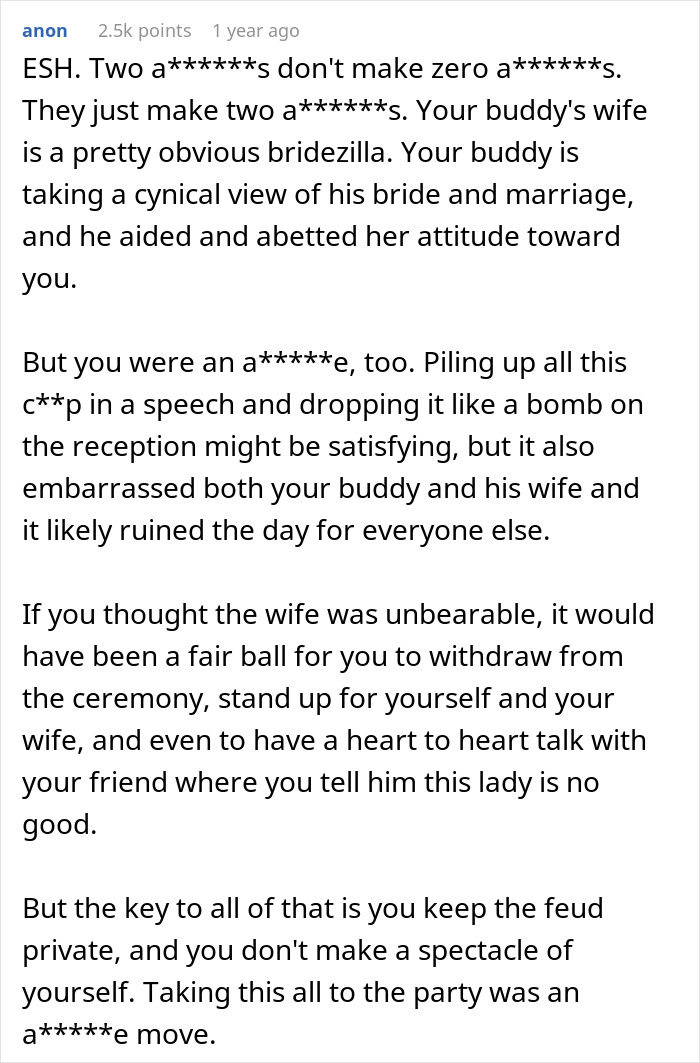 "If I Was A True Best Man, I Would Offer To Pay For The Bar Bill": Bridezilla Has A List Of Ridiculous Requirements For Best Man, He Surprises Her With A Toast "If I Was A True Best Man, I Would Offer To Pay For The Bar Bill": Bridezilla Has A List Of Ridiculous Requirements For Best Man, He Surprises Her With A Toast