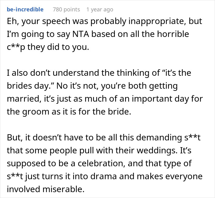 "If I Was A True Best Man, I Would Offer To Pay For The Bar Bill": Bridezilla Has A List Of Ridiculous Requirements For Best Man, He Surprises Her With A Toast "If I Was A True Best Man, I Would Offer To Pay For The Bar Bill": Bridezilla Has A List Of Ridiculous Requirements For Best Man, He Surprises Her With A Toast