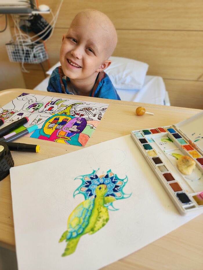 This Boy Is Fighting Rare Brain Cancer One Painting At A Time This Boy Is Fighting Rare Brain Cancer One Painting At A Time