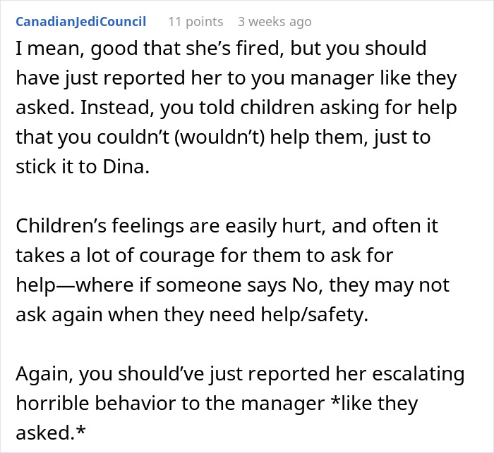 Trans Teen Maliciously Complies After Homophobic Coworker Forbids Him From Touching The Kids, Making Her Regret It