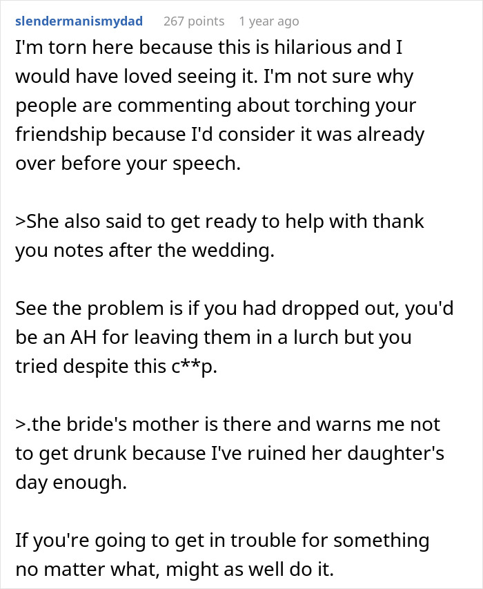 "If I Was A True Best Man, I Would Offer To Pay For The Bar Bill": Bridezilla Has A List Of Ridiculous Requirements For Best Man, He Surprises Her With A Toast "If I Was A True Best Man, I Would Offer To Pay For The Bar Bill": Bridezilla Has A List Of Ridiculous Requirements For Best Man, He Surprises Her With A Toast