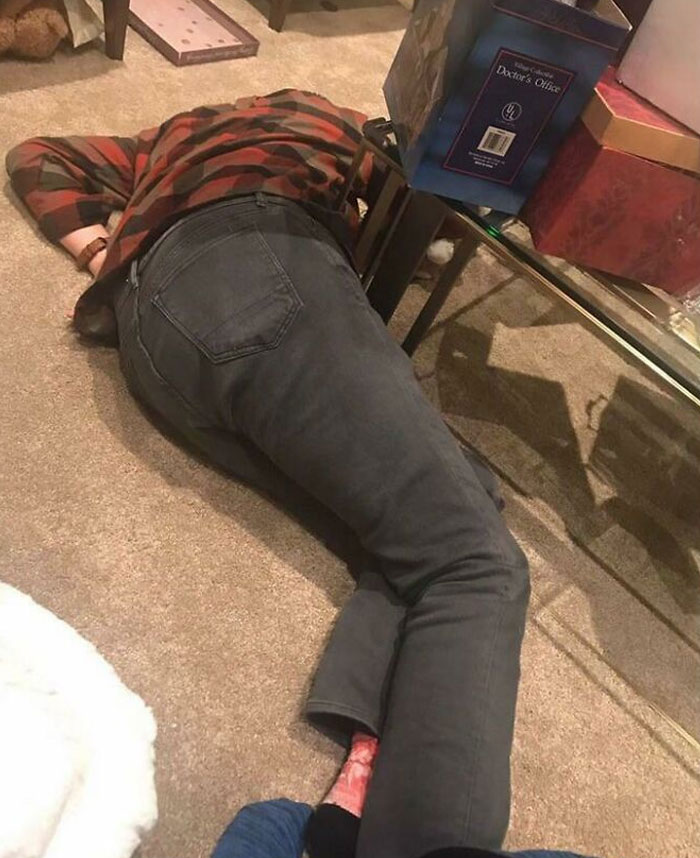 Weird Way To Take A Nap