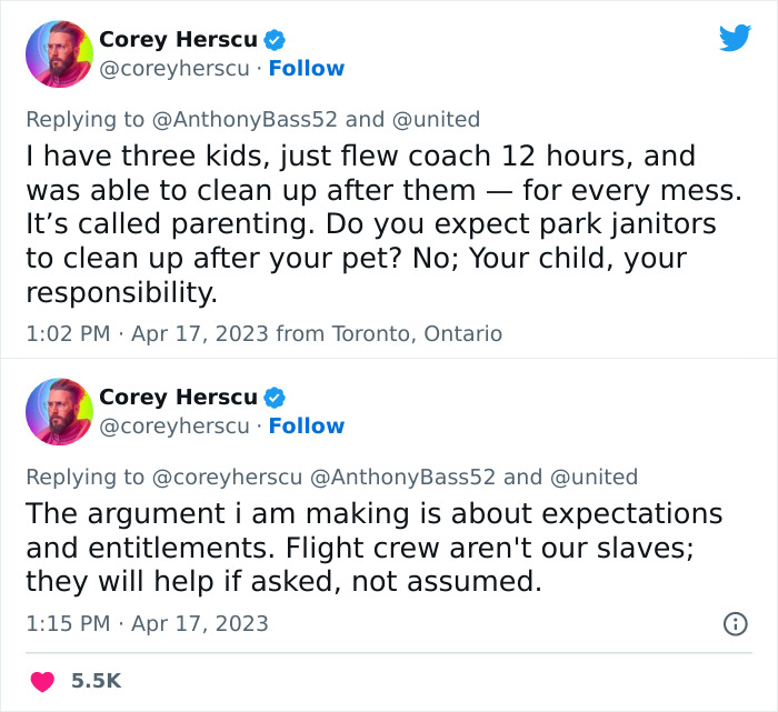 Dad Is Outraged After Flight Attendant Asked His Pregnant Wife To Clean Up After Their Kids, Sparks A Debate Online