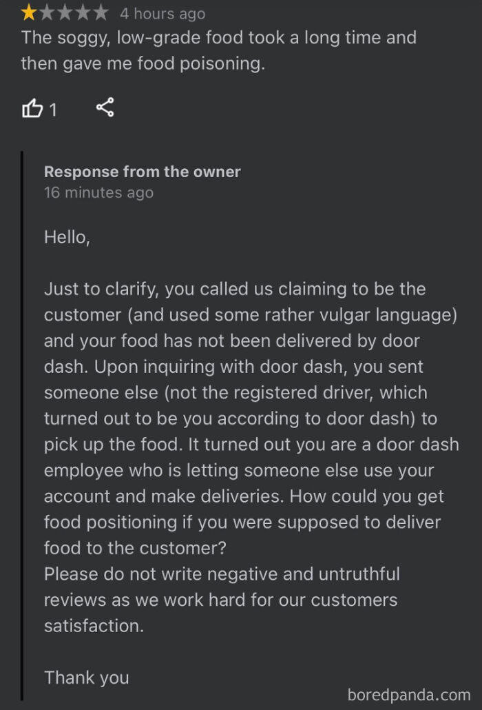 Fake Review After Eating The Food