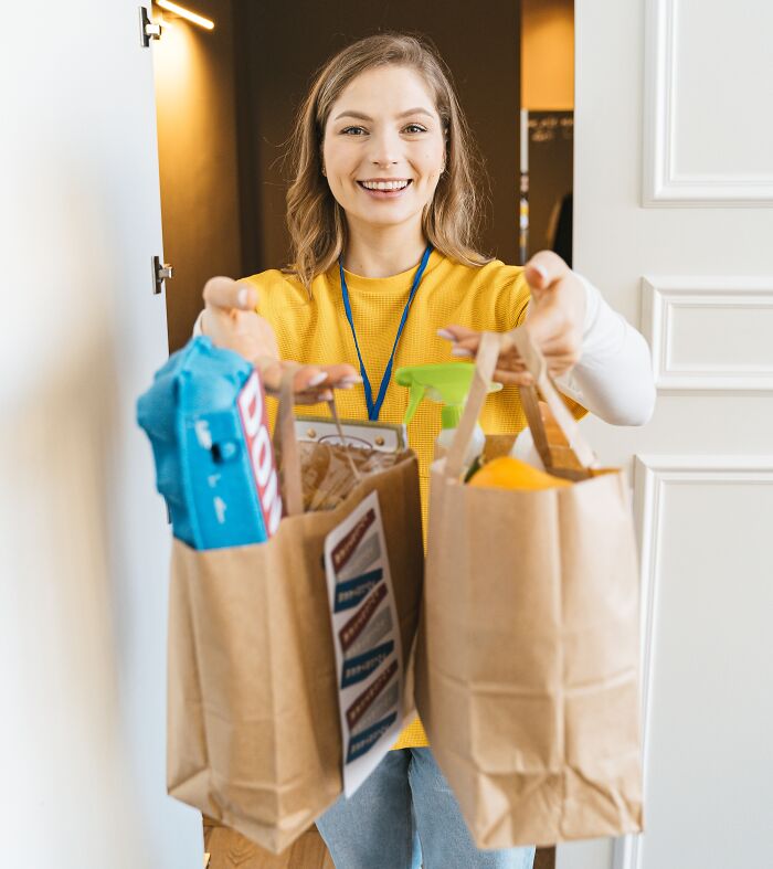 Delivery Guy Handing You Your Products 