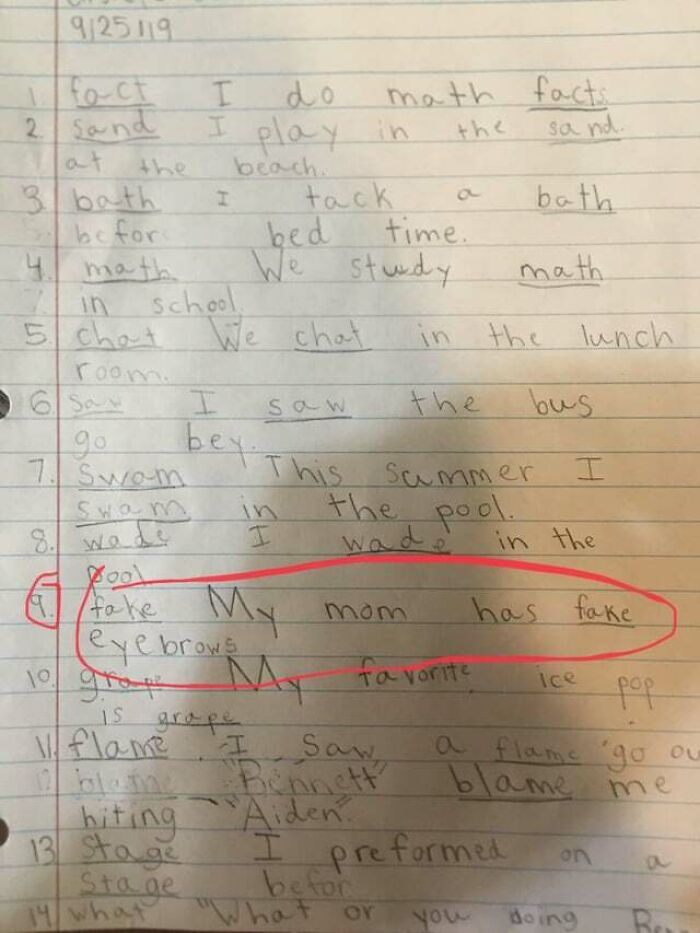 Found Gold Double Checking My Nieces Spelling Homework!