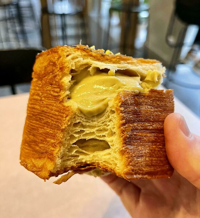 Internals Of A Cube Croissant (Copenhagen Denmark)