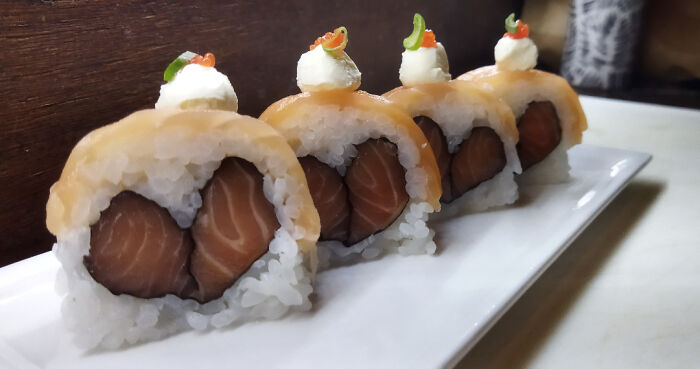 Heart Shaped Salmon Rolls, Practice For Valentine's Day Menu