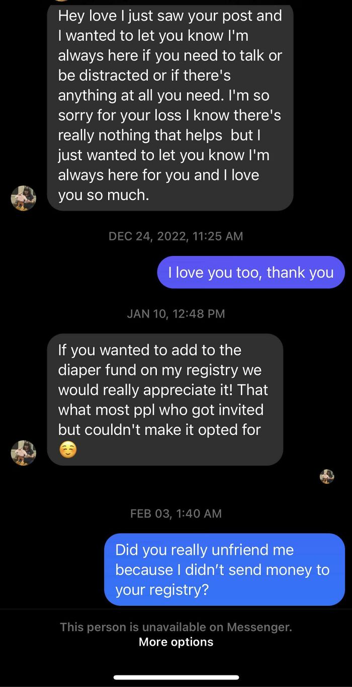 When Your Friend Blocks You Because You Didn’t Give Her Money After Your Mom Died