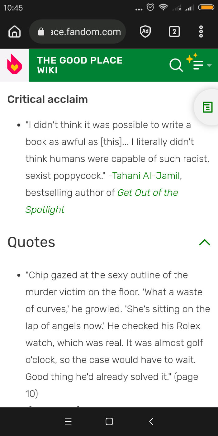 [six Feet Under Par By Brent Norwalk/The Good Place By Micheal Schur] Found This Gem On The Wiki