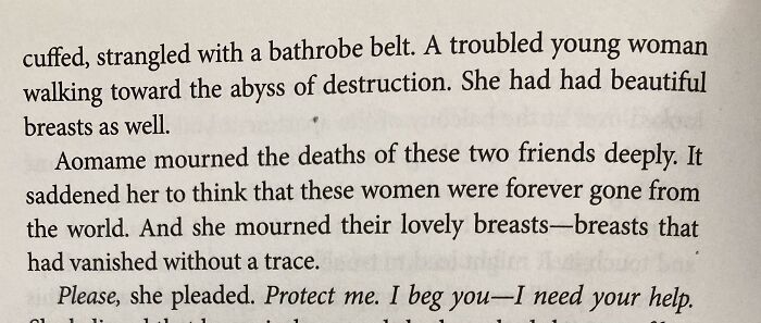 In Death, I Hope All My Friends Remember Me For My Great Rack [1q84, Haruki Murakami]