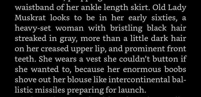 Second Reference To Her Oversized Bazungas In As Many Paragraphs - Paternus By Dyrk Ashton