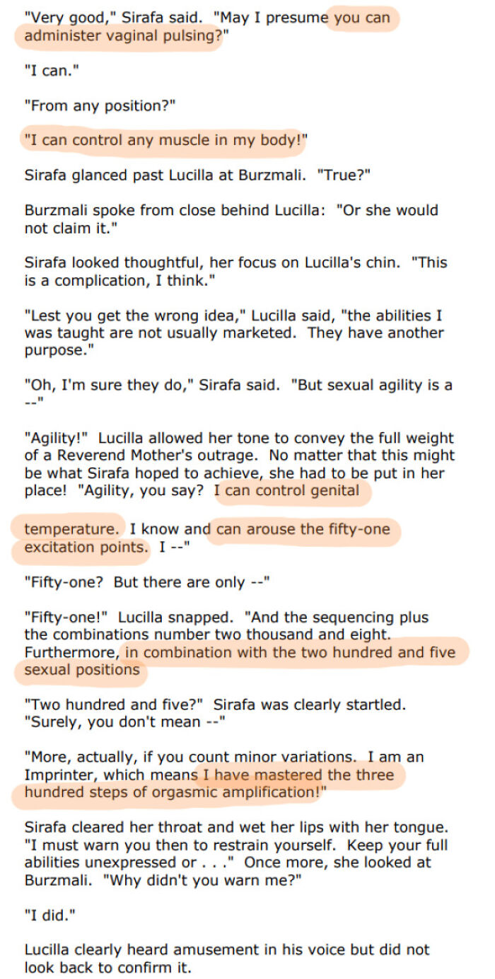 [heretics Of Dune By Frank Herbert] I Wonder How One Would Master The Three Hundred Steps Of Orgasmic Amplification