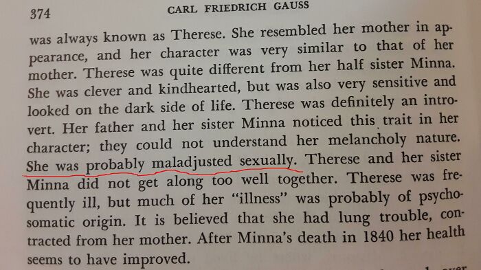 Totally Normal Assumption To Make... [gauss: Titan Of Science By G. Waldo Dunnington]