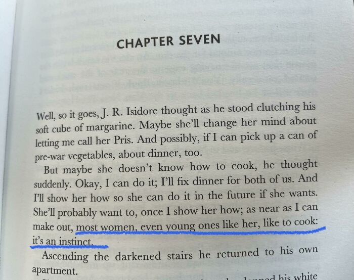 That Natural Womanly Instinct To Love Cooking (Do Androids Dream Of Electric Sheep? By Philip K Dick)