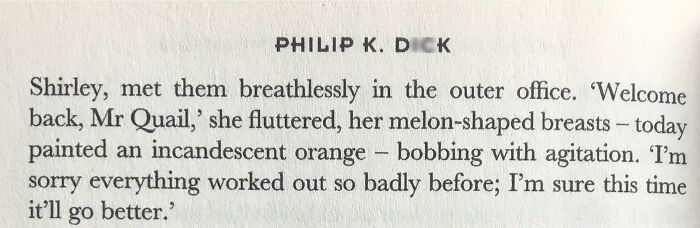 We Can Remember It For You Wholesale (Total Recall) - Philip K. Dick. Aka: Sometimes Even Your Favourite Authors Fail