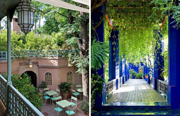 Heavenly photos of famous gardens showing lush greenery, vibrant hanging plants, and colorful garden architecture.