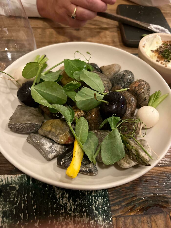 Vegetables Served On Stones