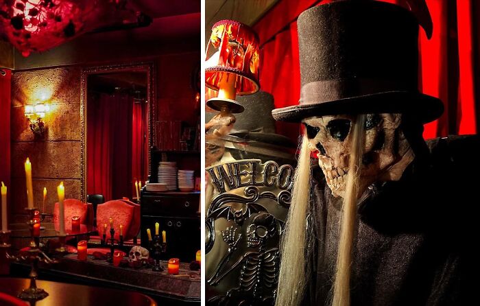 skull with fair hair and a black hat