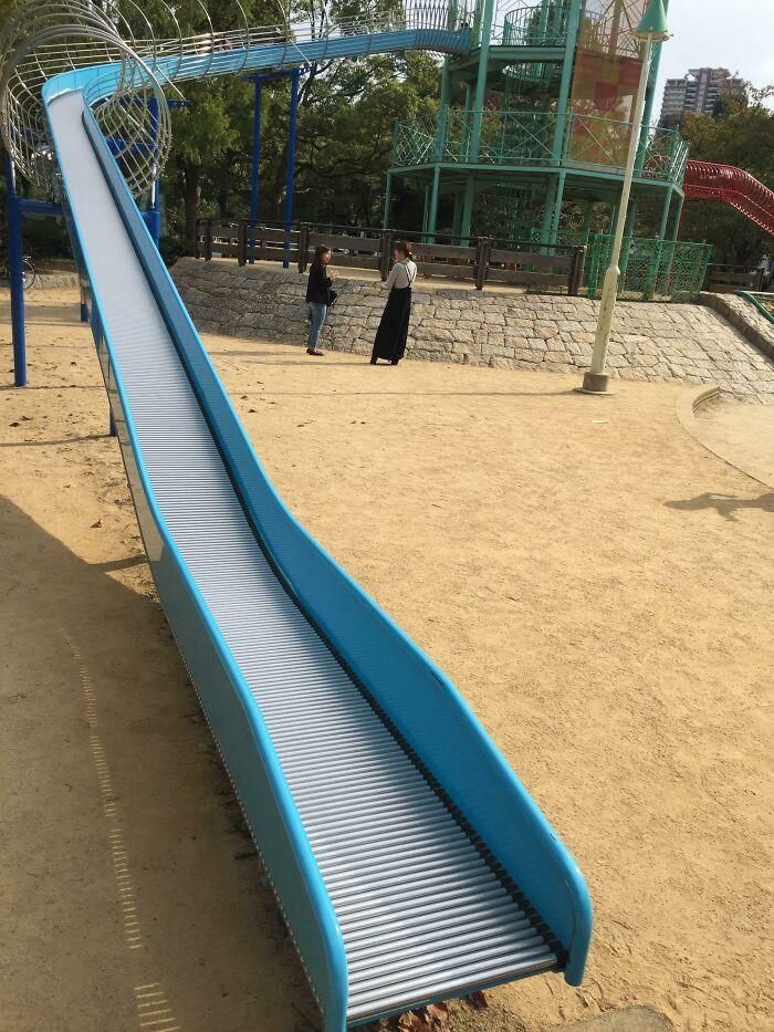 Kids Slide With Rollers Near Osaka Castle