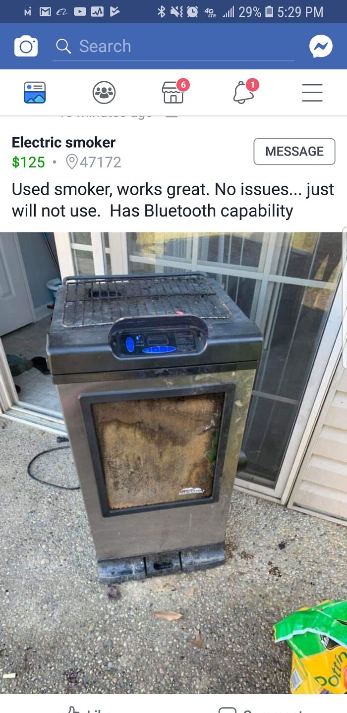 Woman Just Posted This Nasty Smoker In A Local Buy Sell Trade Troup