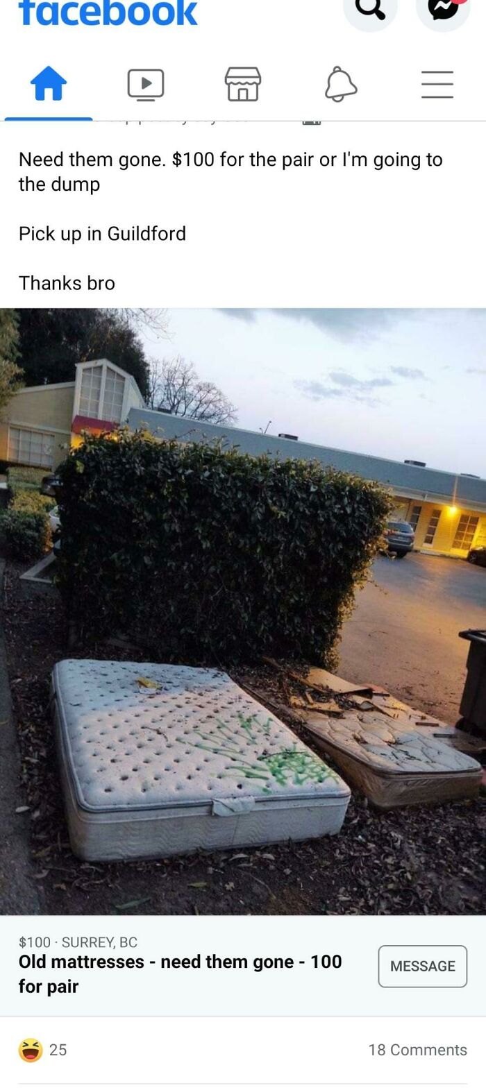 Translation: Someone Pay Me $100 So I Dont Have To At The Dump