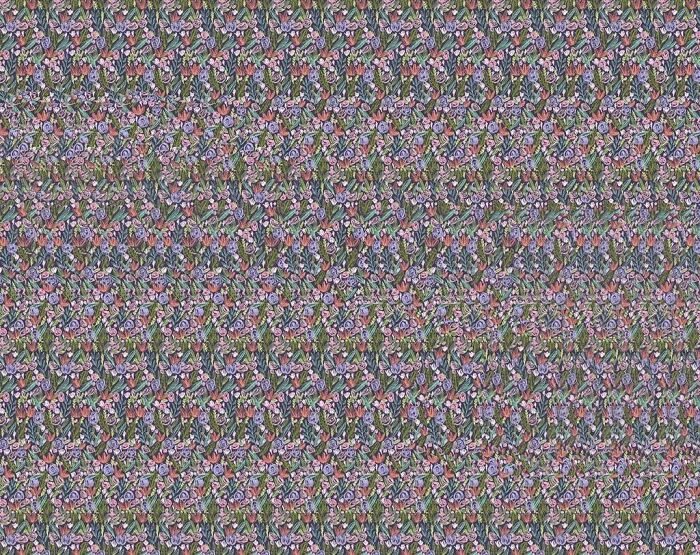 Magic eye poster with a hidden 3D image, representing a nostalgic example of memes older generations recognize.
