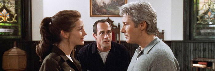 Maggie and Ike looking at each other