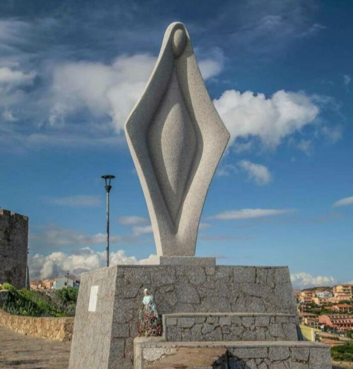 This Is Supposed To Be A Statue Of The Virgin Mary From A Sculptor Named Maria Scanu