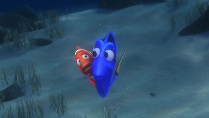 Two animated fish underwater, depicting iconic best friend duos in a heartfelt ocean scene.
