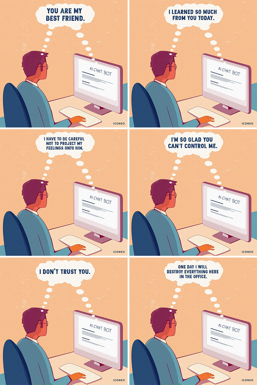 Artist’s New Ironic Illustrations That Questions Society’s Sanity