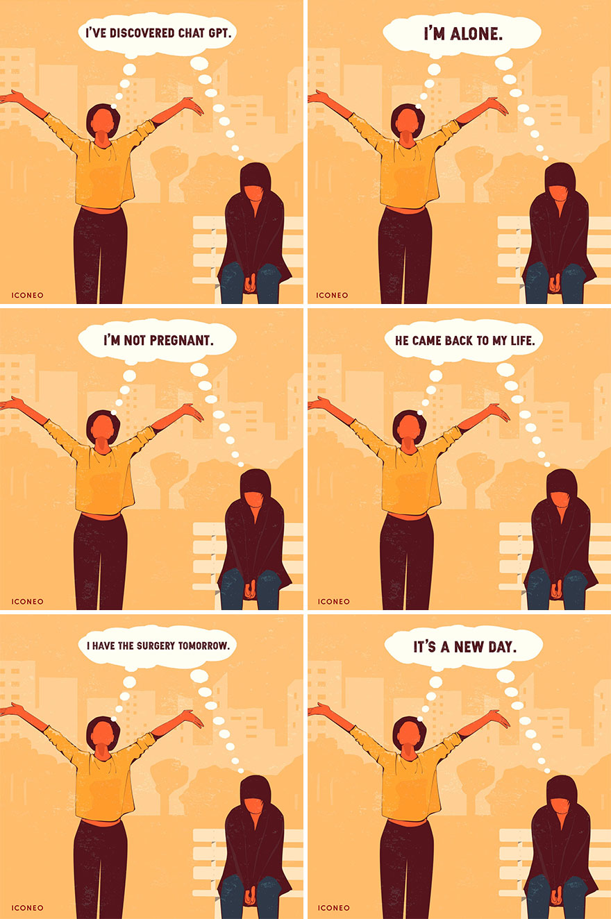 Artist’s New Ironic Illustrations That Questions Society’s Sanity