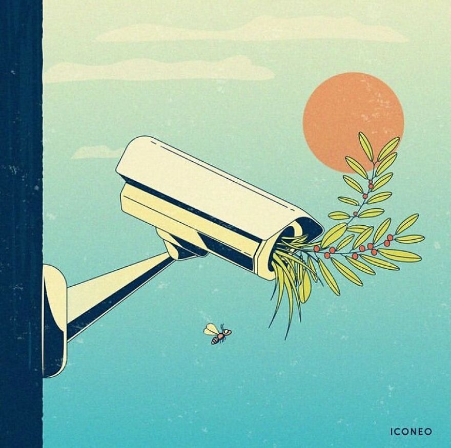 Artist’s New Ironic Illustrations That Questions Society’s Sanity