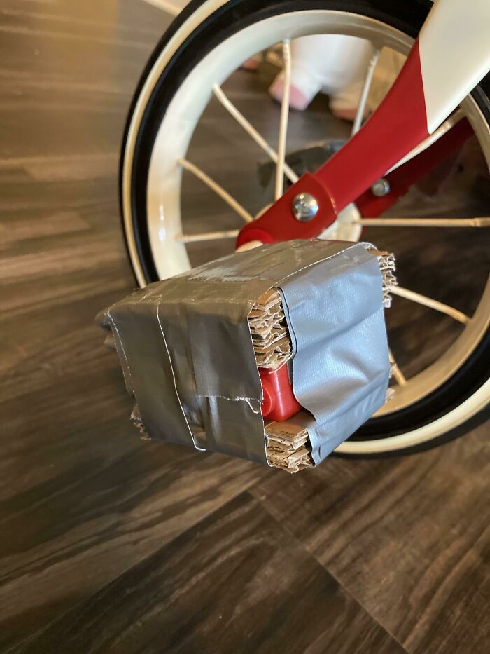 Daughter Was Missin A Little Reach On Her New Tricycle