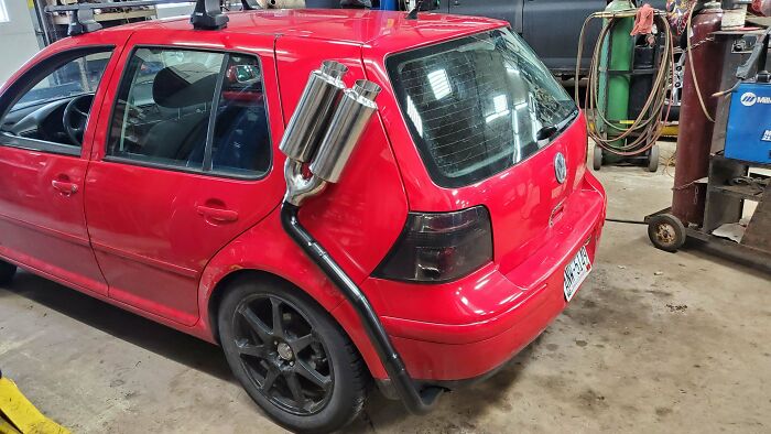 Customer Says He Wants His Exhaust Up The Side