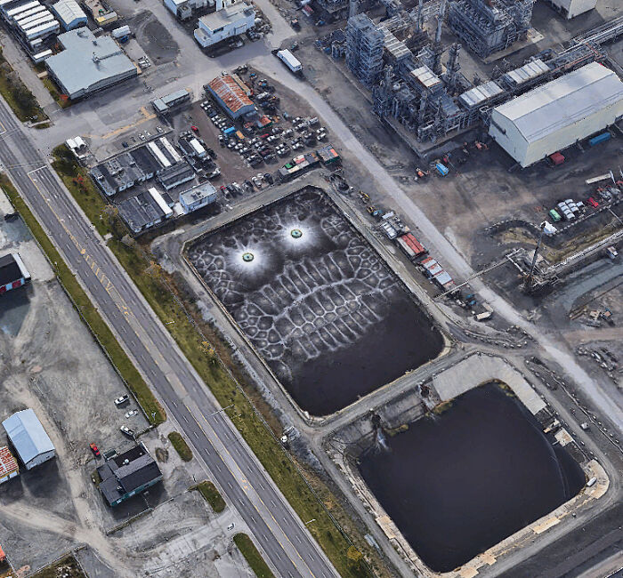 Usine D'épuration De St-Romuald Sur Google Earth