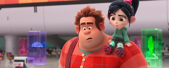 Animated best friend duo standing together in a colorful setting.