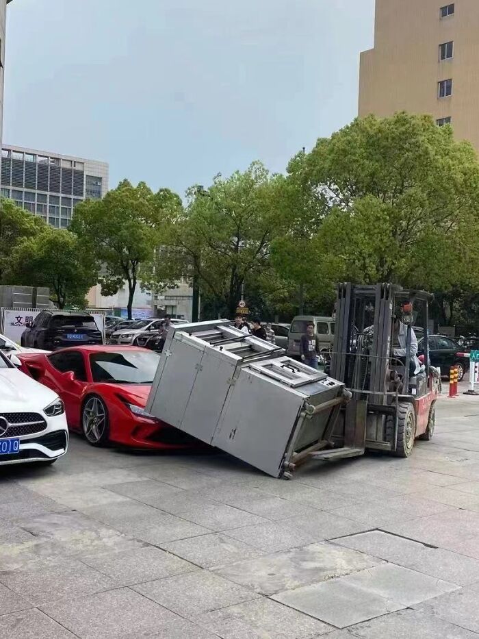 Oven Fell On A Red Hot Ferrari