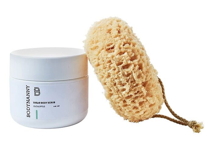 Footnanny Eucalyptus Body Scrub With Sponge Set