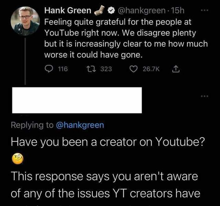 Hank Censored The Poor Sap’s Handle But, C’mon… 🤦🏻‍♂️