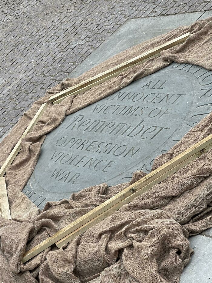 The Latest Addition In Front Of Westminster Abbey - “All Innocent Victims Of Remember Oppression Violence War”