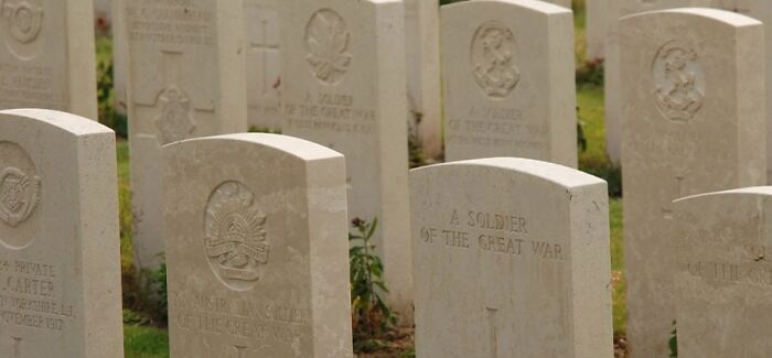 a lot of beige monuments