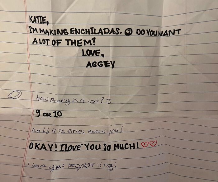 My Mom Aga Lost Her Phone, So When My Other Mom, Katie Is Working In Her Office In The Basement, They Apparently Communicate Via Paper Airplane